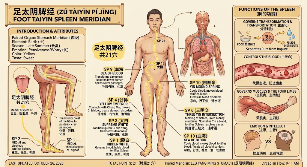 Spleen meridian in TCM