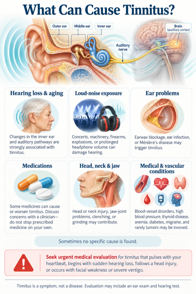 Causes of ringing in ears
